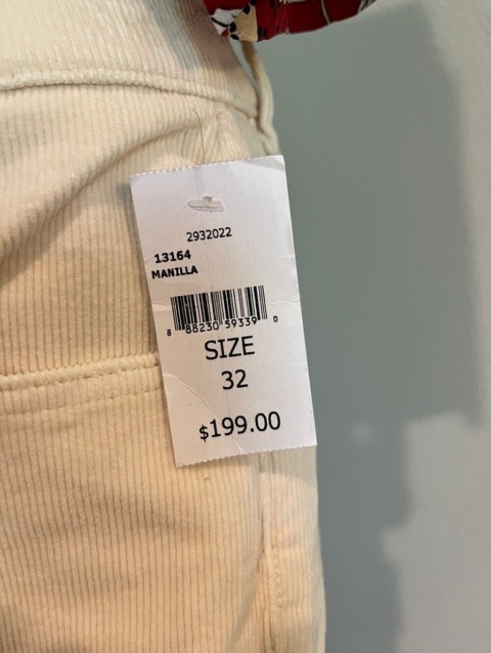 DL1961 Patti Straight Leg Corduroy High Rise Vintage Style Ankle Size 32 NWT - Picture 5 of 16